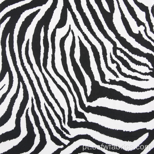 A zebra listra a tela de poliéster DTY da escova para a camisa